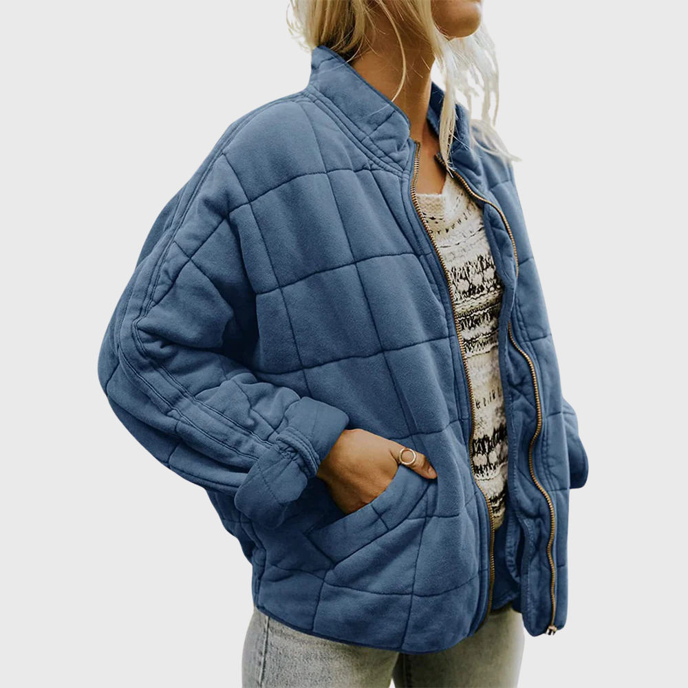 MEWE | Oversized Quilted Jacket with Zip-Front Closure Mewe London