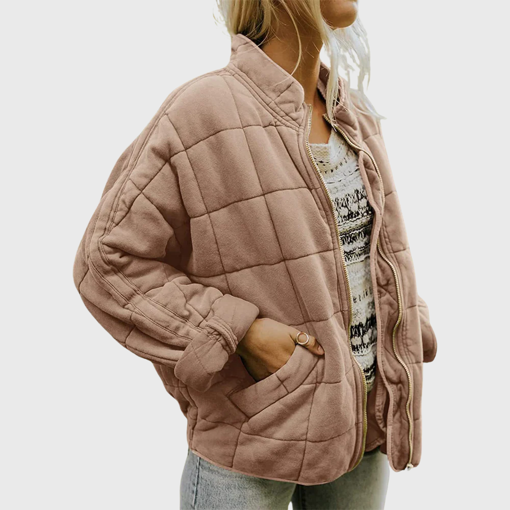 MEWE | Oversized Quilted Jacket with Zip-Front Closure Mewe London