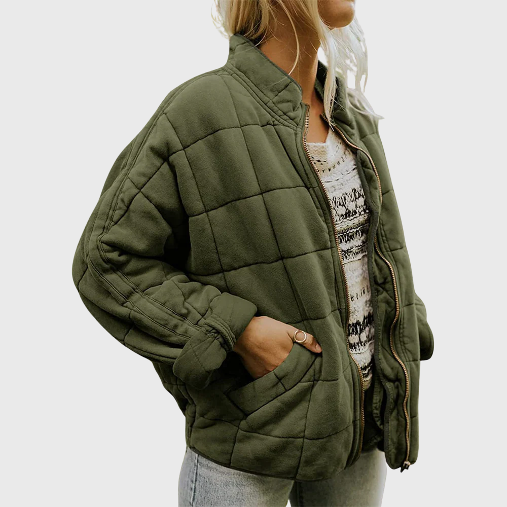MEWE | Oversized Quilted Jacket with Zip-Front Closure Mewe London