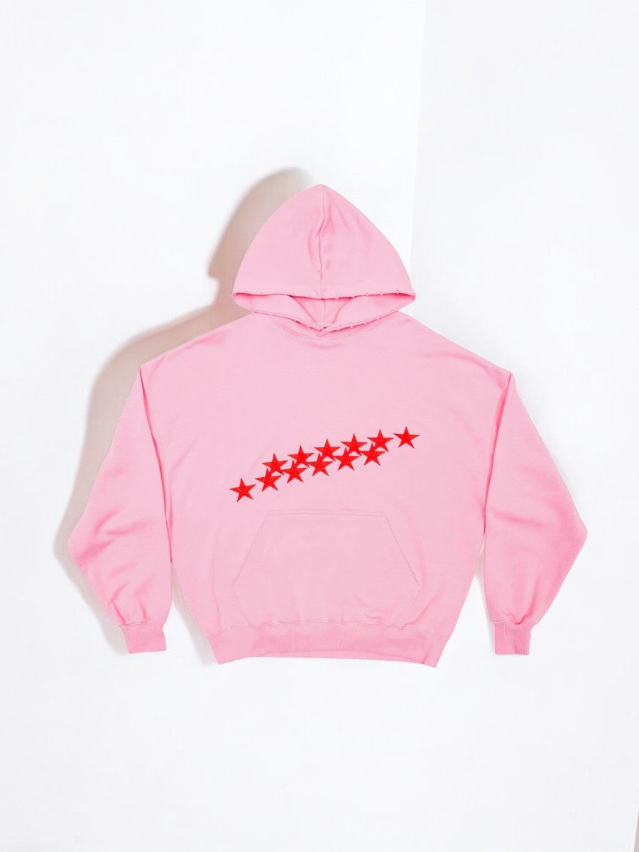 MEWE | Oversized Star Embroidered Hoodie with Front Pocket Mewe London