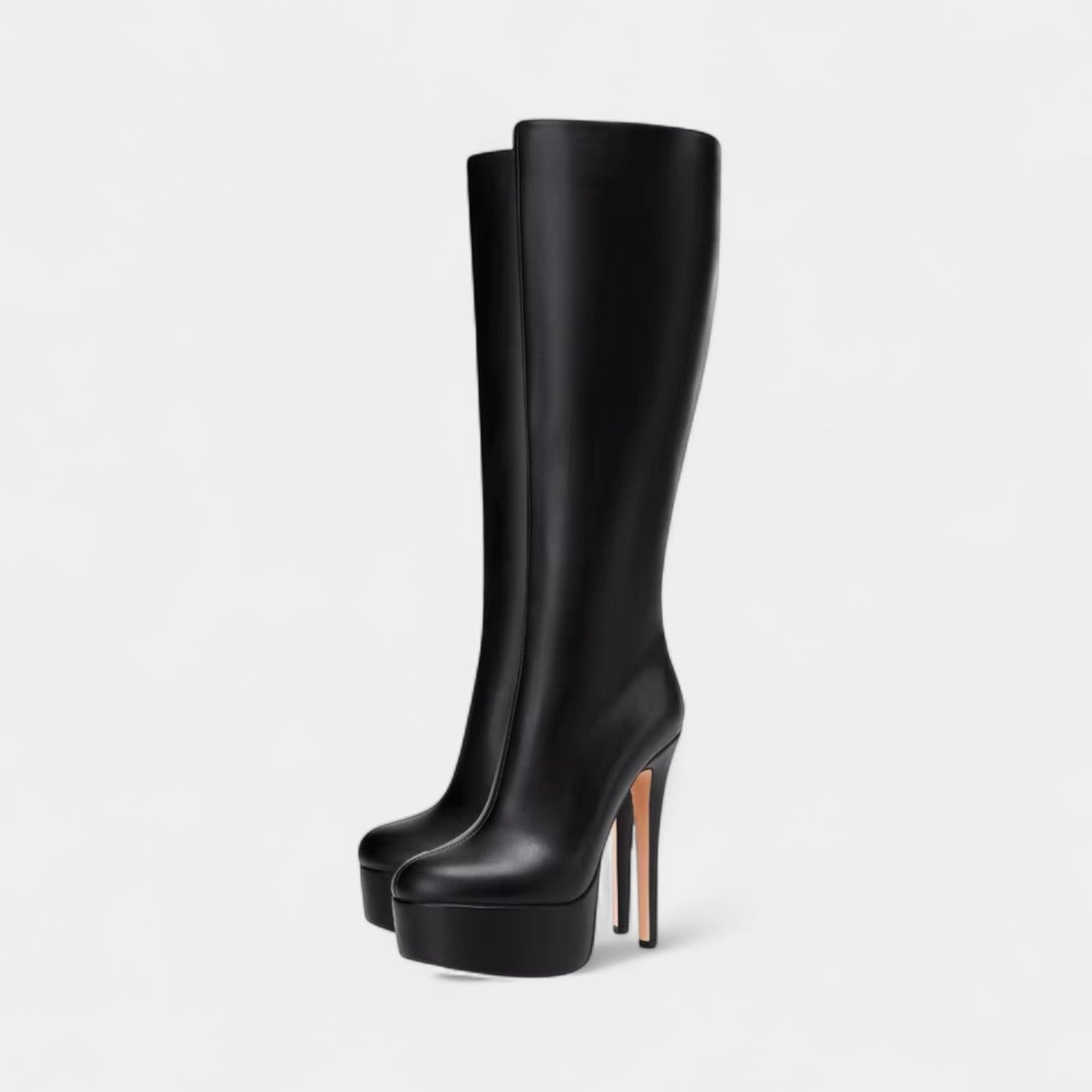 MEWE | Platform Knee-High Boots with Round Toe Mewe London