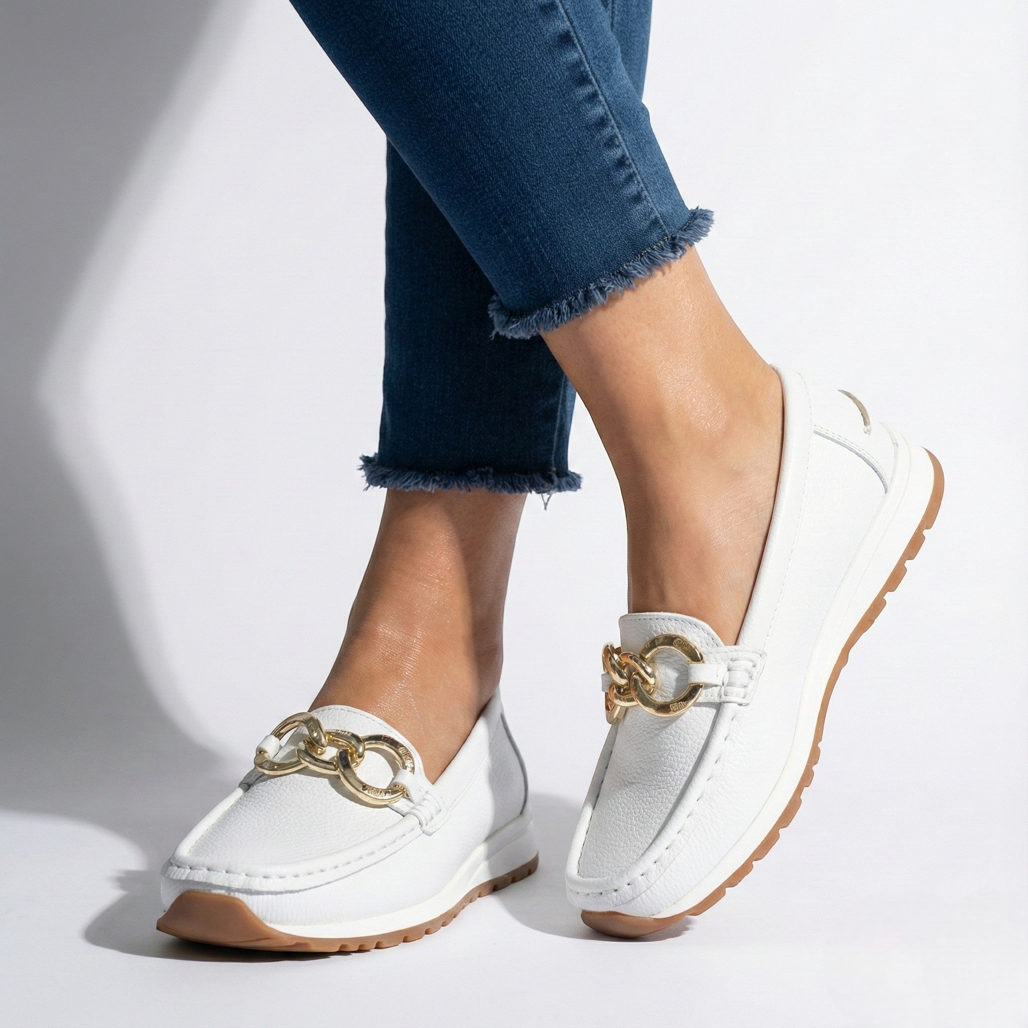 MEWE | Platform Loafers with Chain Detail and Wedge Sole Mewe London