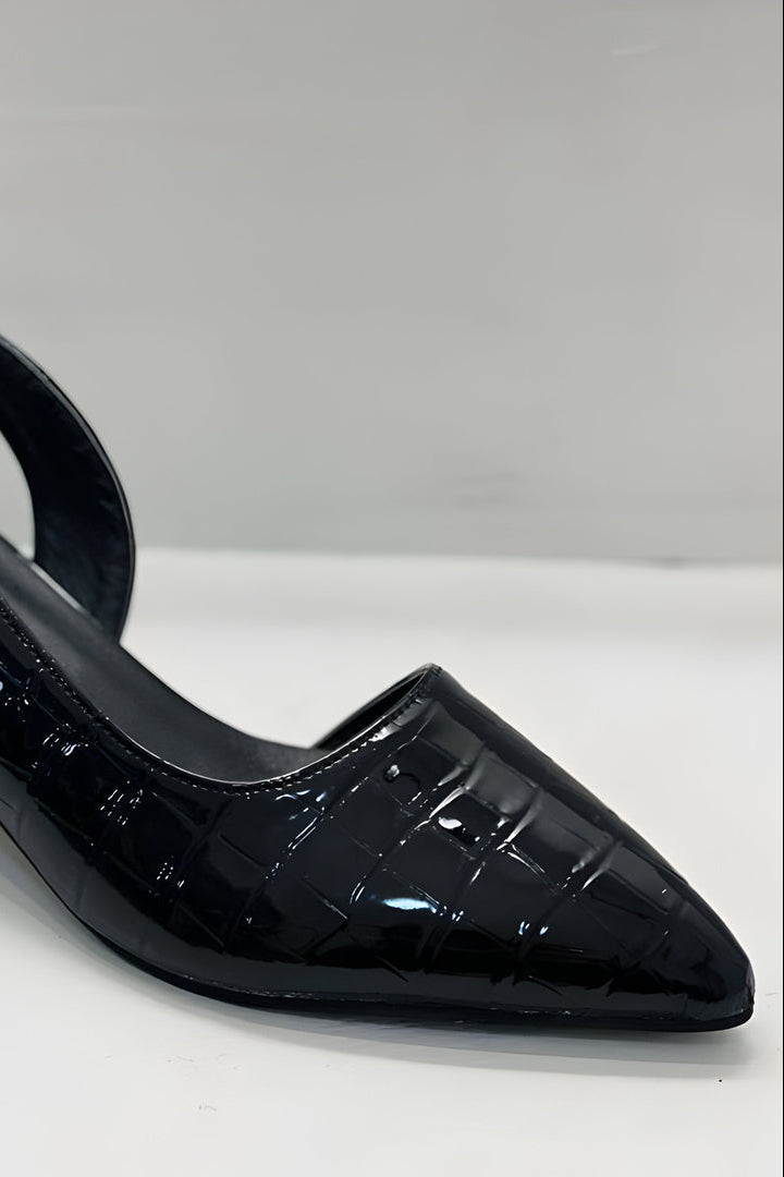 MEWE | Pointed Toe Block Heel Slingback Shoes Mewe London