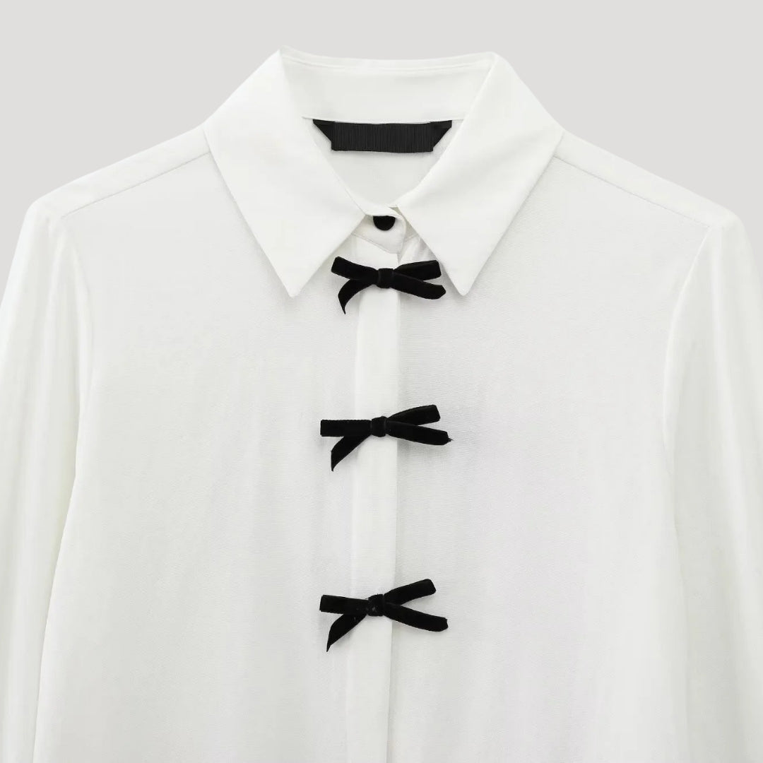 MEWE | Polka Dot Bow Tie Blouse Mewe London