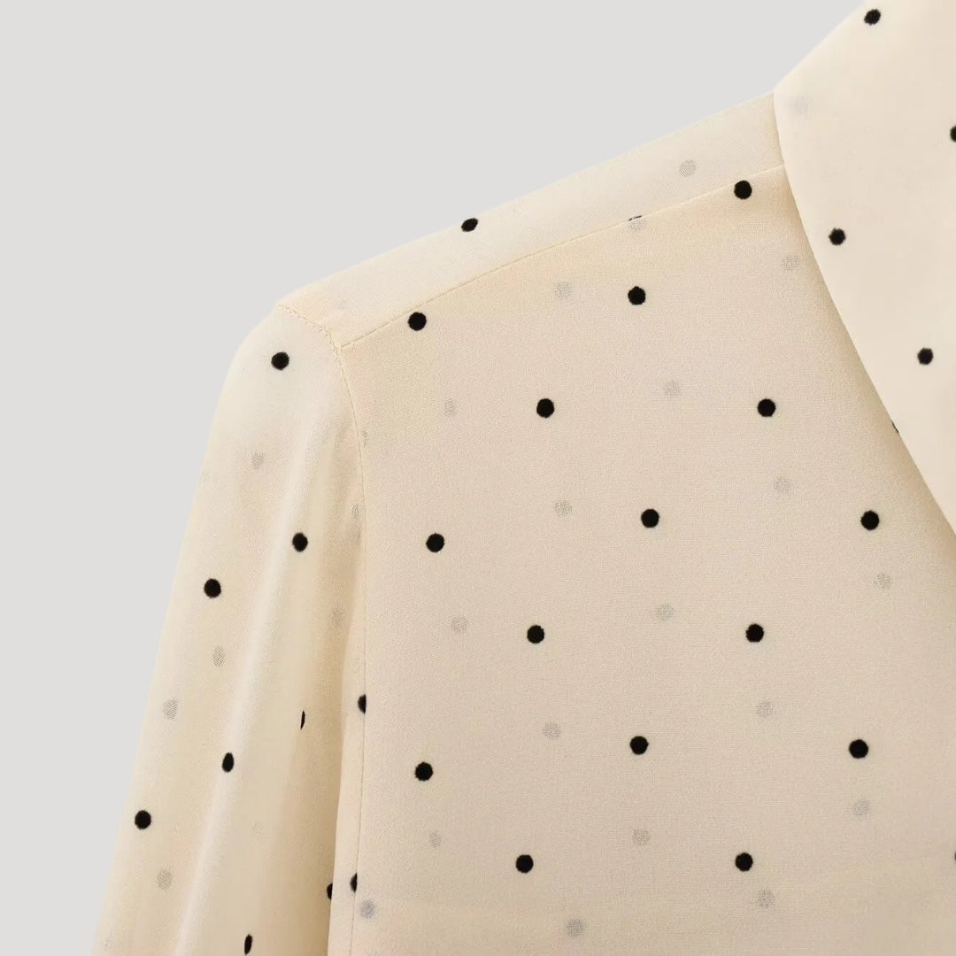 MEWE | Polka Dot Bow Tie Blouse Mewe London