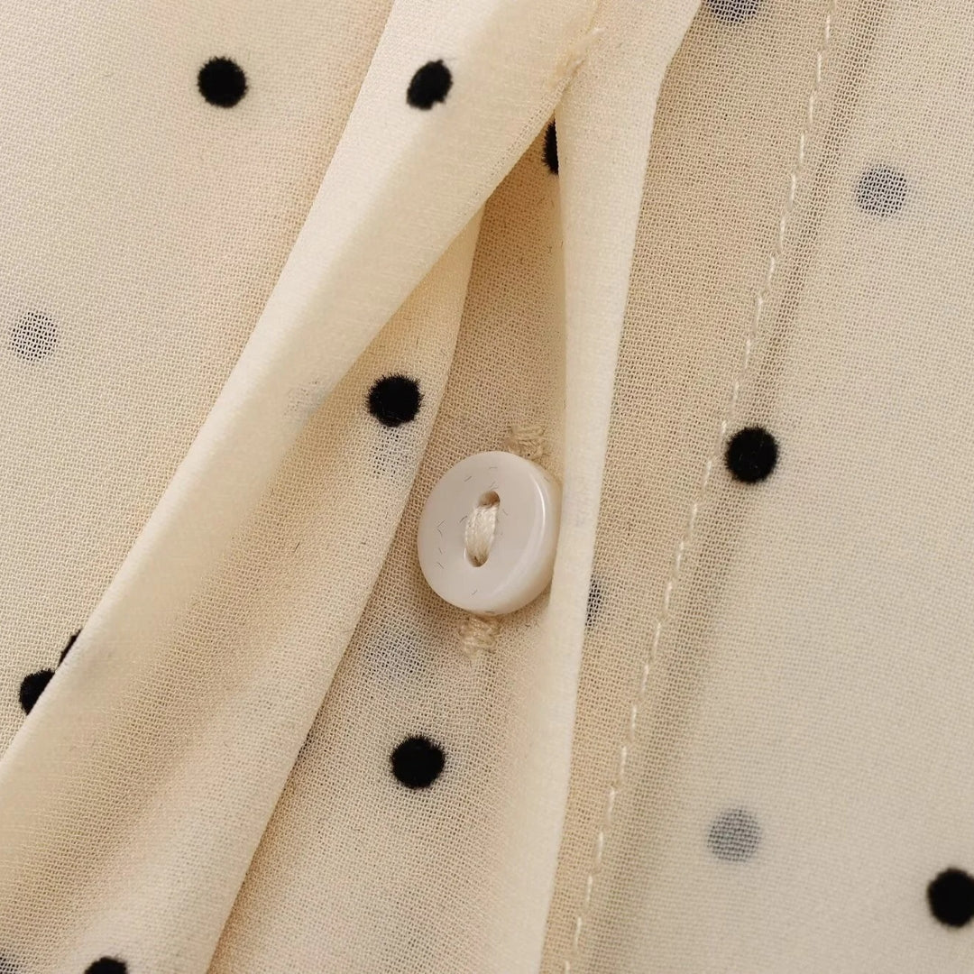 MEWE | Polka Dot Bow Tie Blouse Mewe London