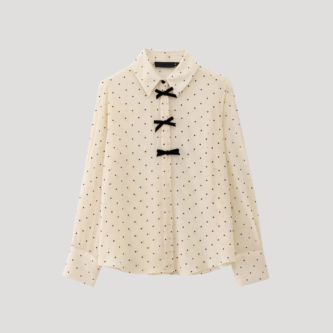 MEWE | Polka Dot Bow Tie Blouse Mewe London