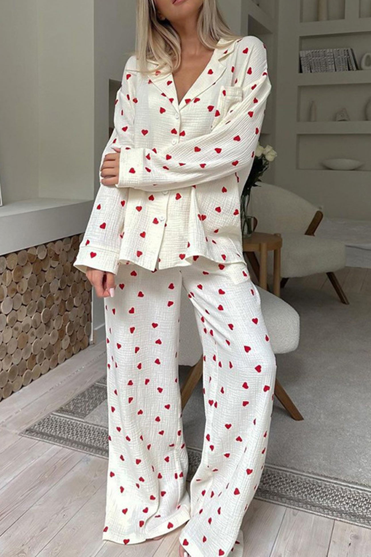 MEWE | Pajama Set with Heart Pattern Mewe London
