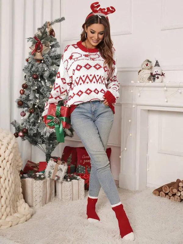 MEWE | Round-Neck Christmas Sweater with Long Sleeves Mewe London