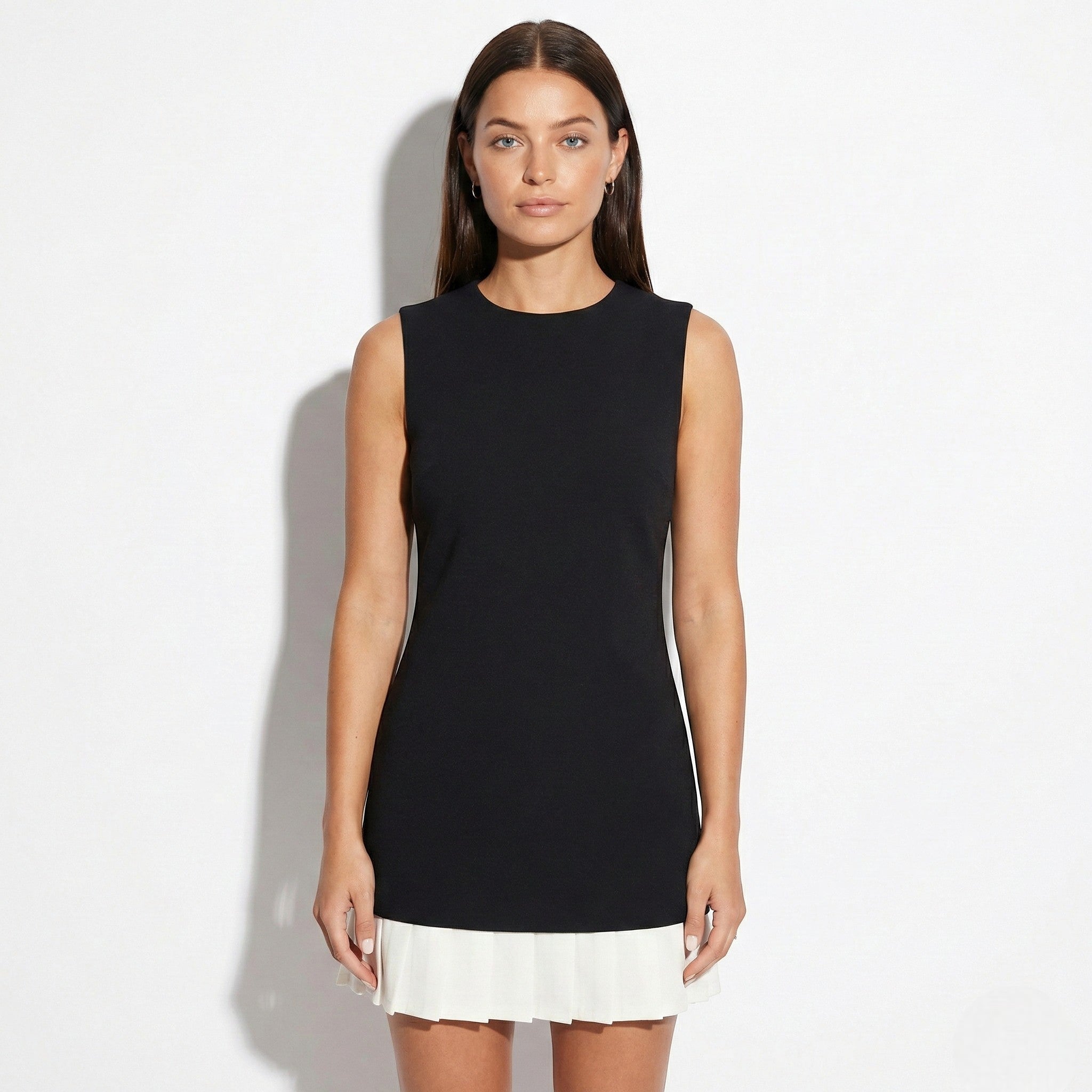 MEWE | Sleeveless A-Line Dress with Pleated Hem Mewe London