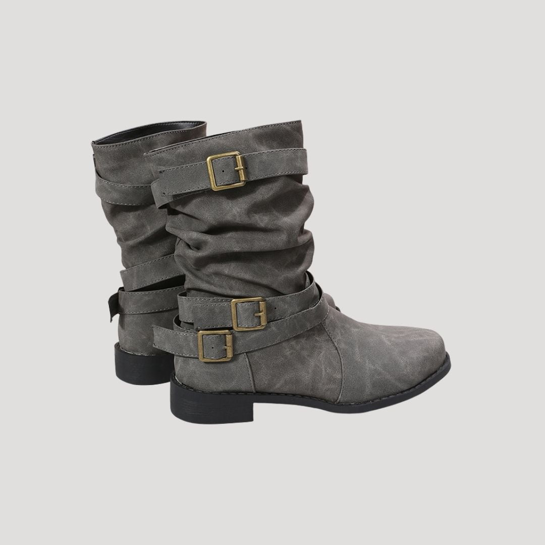 MEWE | Women’s Winter Ankle Boots with Buckle Detail Mewe London