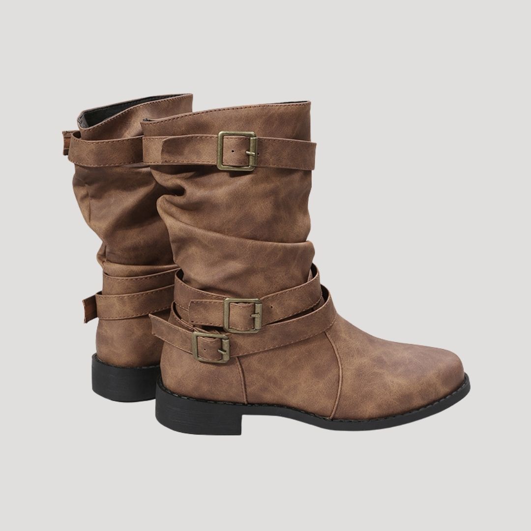 MEWE | Women’s Winter Ankle Boots with Buckle Detail Mewe London