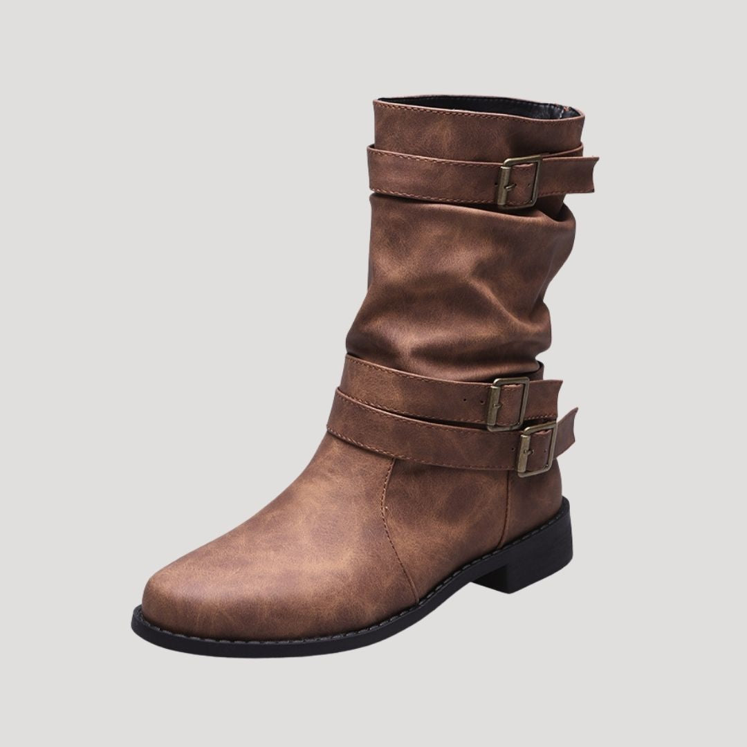 MEWE | Women’s Winter Ankle Boots with Buckle Detail Mewe London