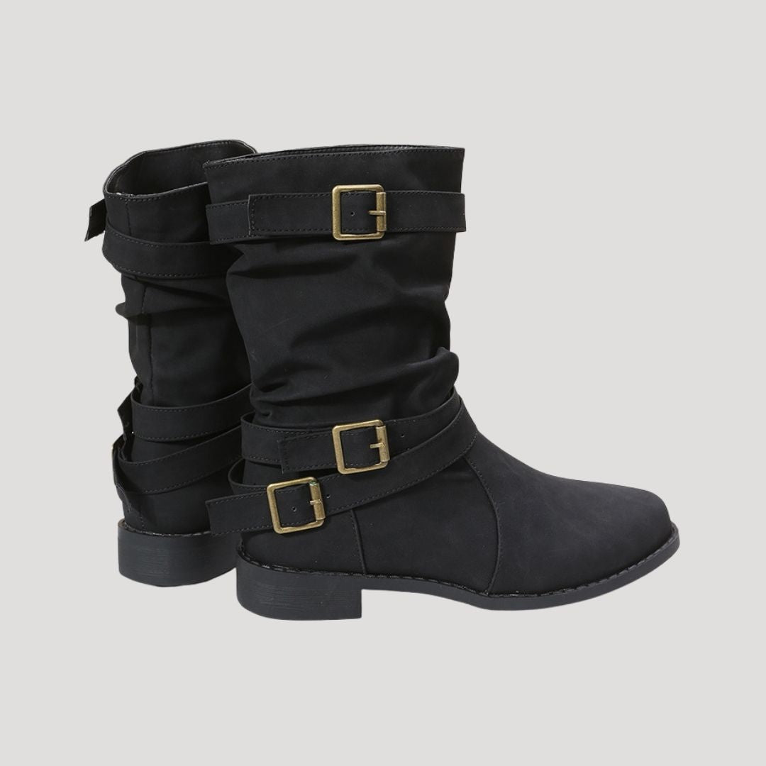 MEWE | Women’s Winter Ankle Boots with Buckle Detail Mewe London