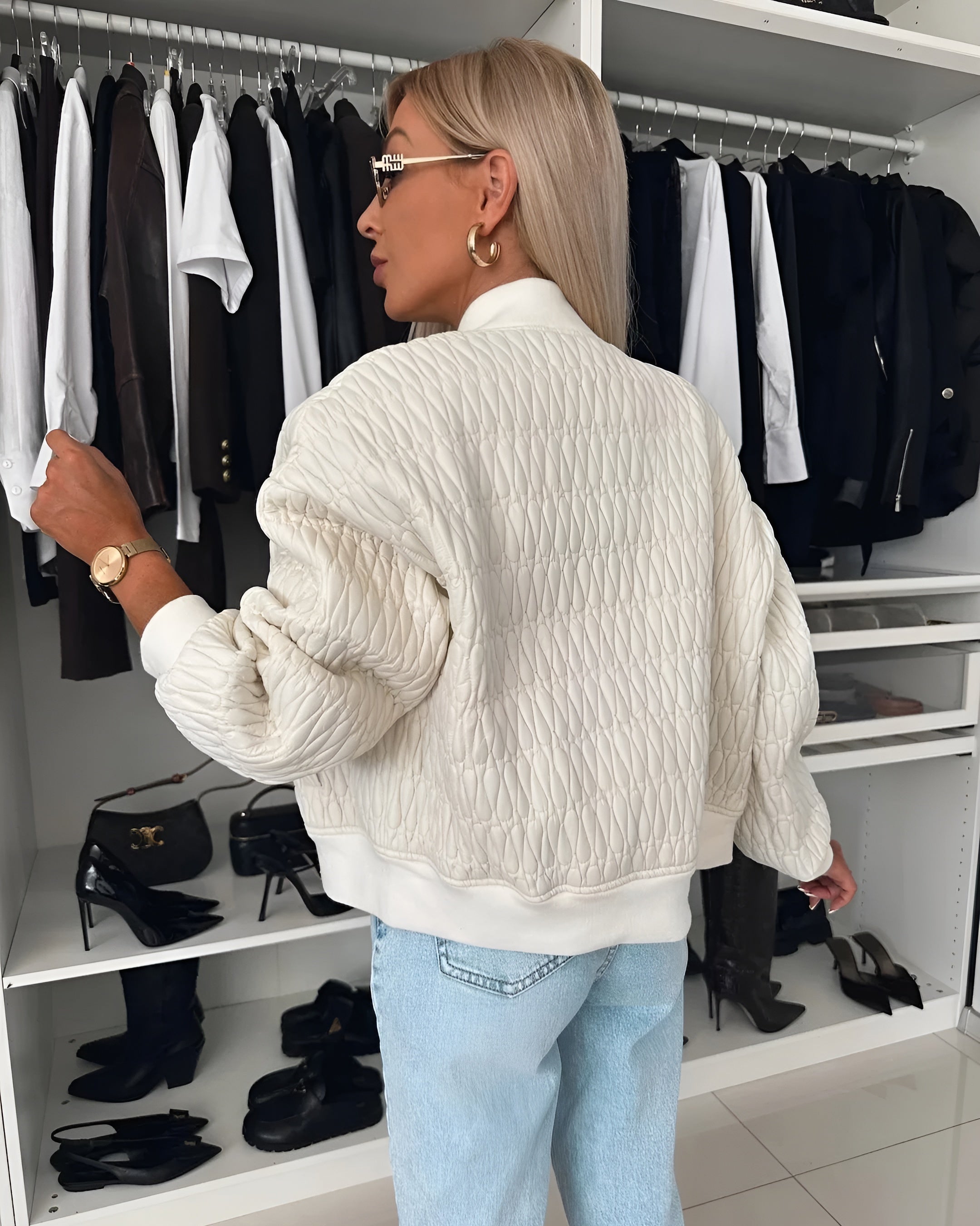 MEWE | Spring Quilted Bomber Jacket with Zip Front Mewe London