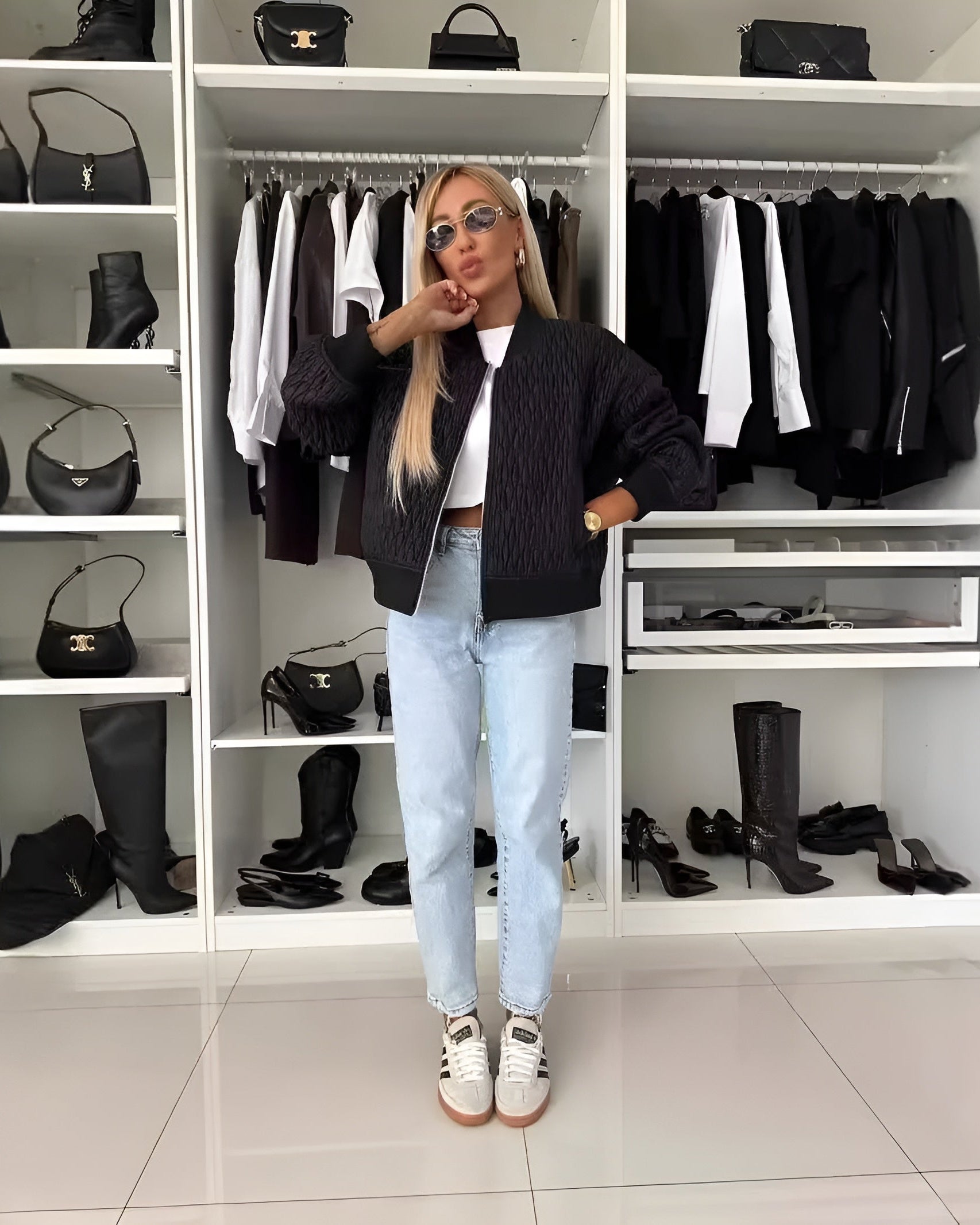 MEWE | Spring Quilted Bomber Jacket with Zip Front Mewe London