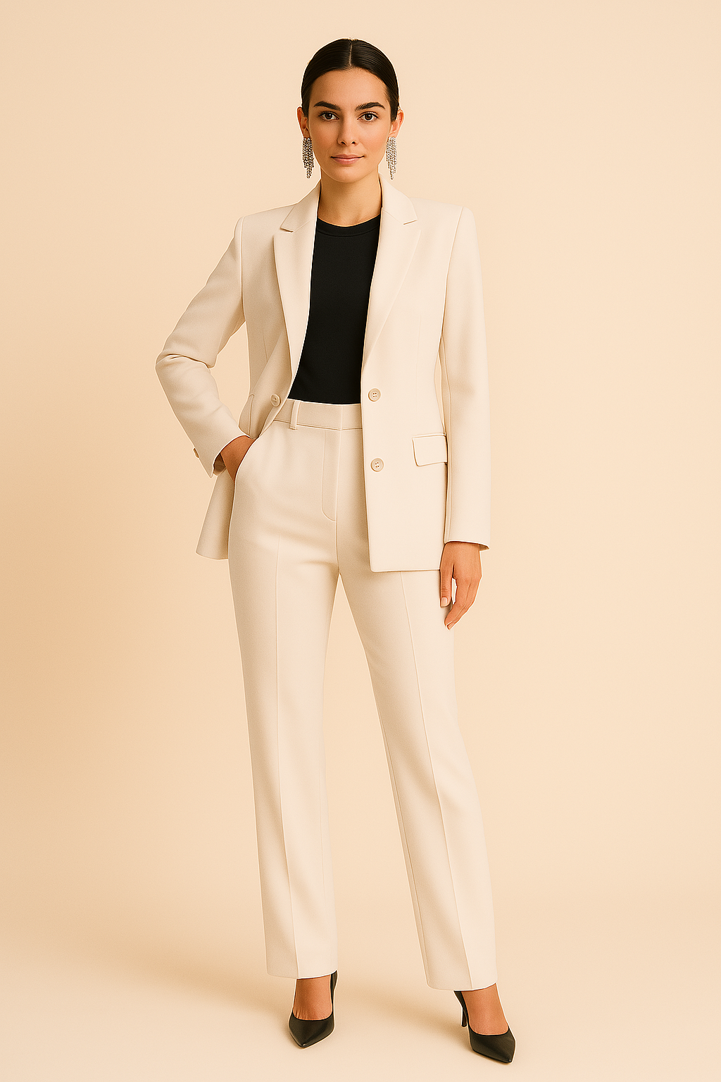 MEWE | Structured Blazer and Straight Leg Trousers Set Mewe London