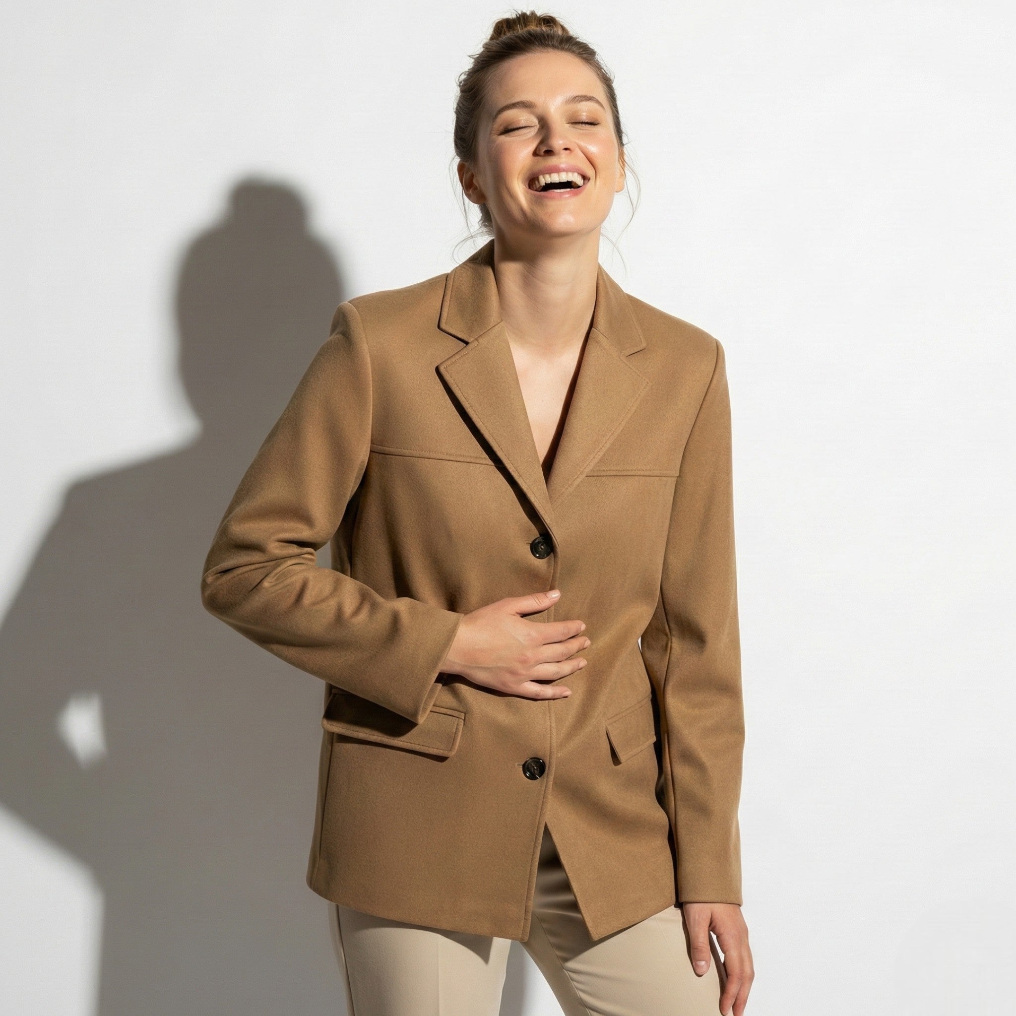 MEWE | Suede Blazer Jacket with Notched Lapel and Button Front Mewe London