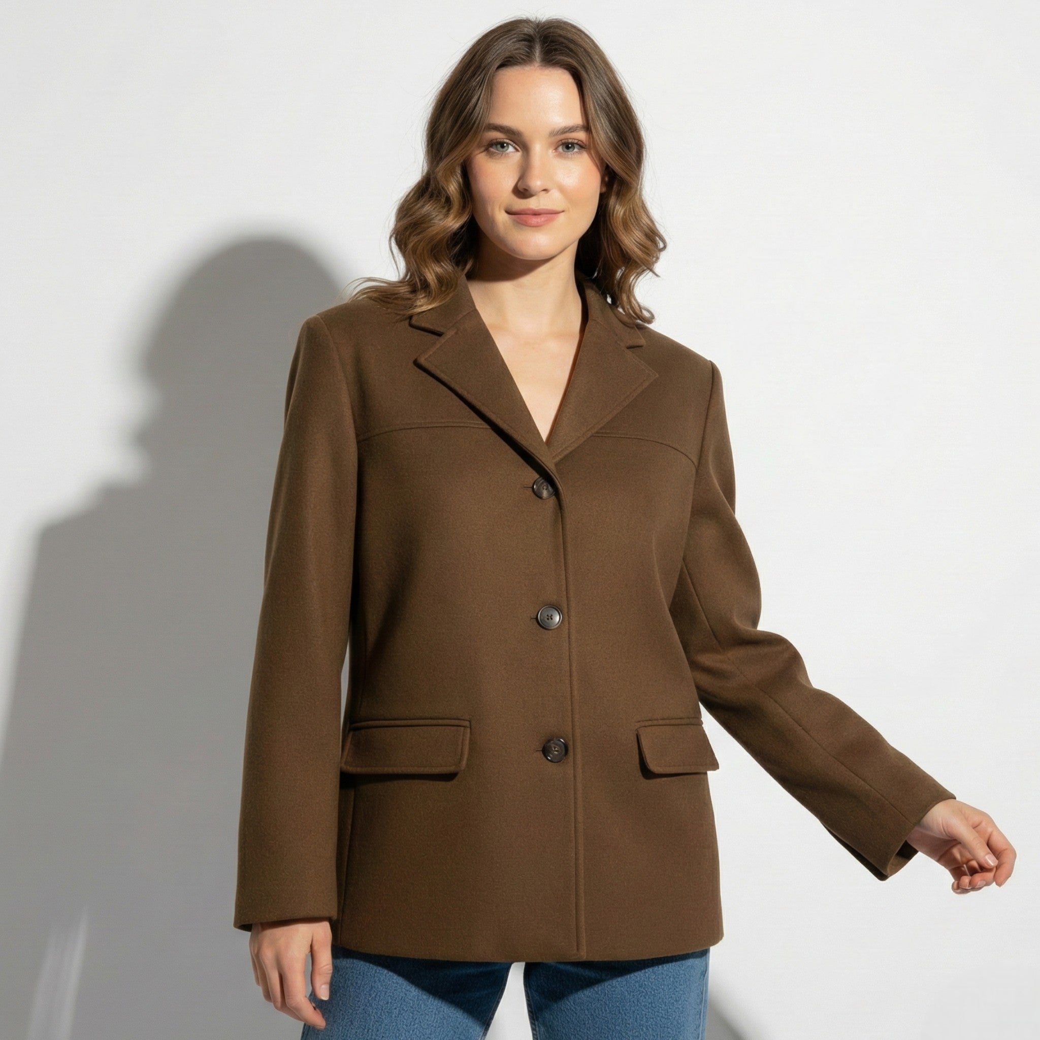 MEWE | Suede Blazer Jacket with Notched Lapel and Button Front Mewe London