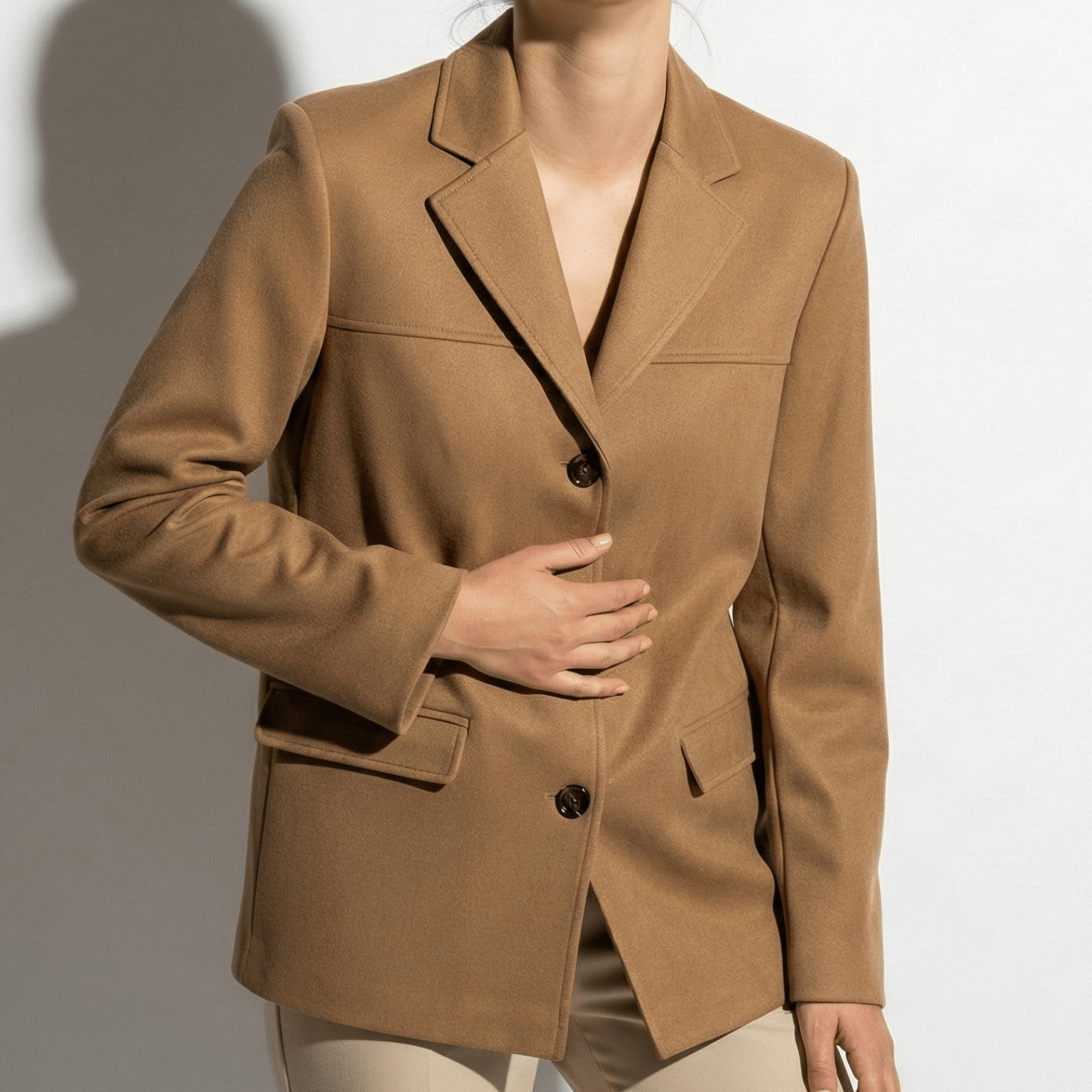 MEWE | Suede Blazer Jacket with Notched Lapel and Button Front Mewe London