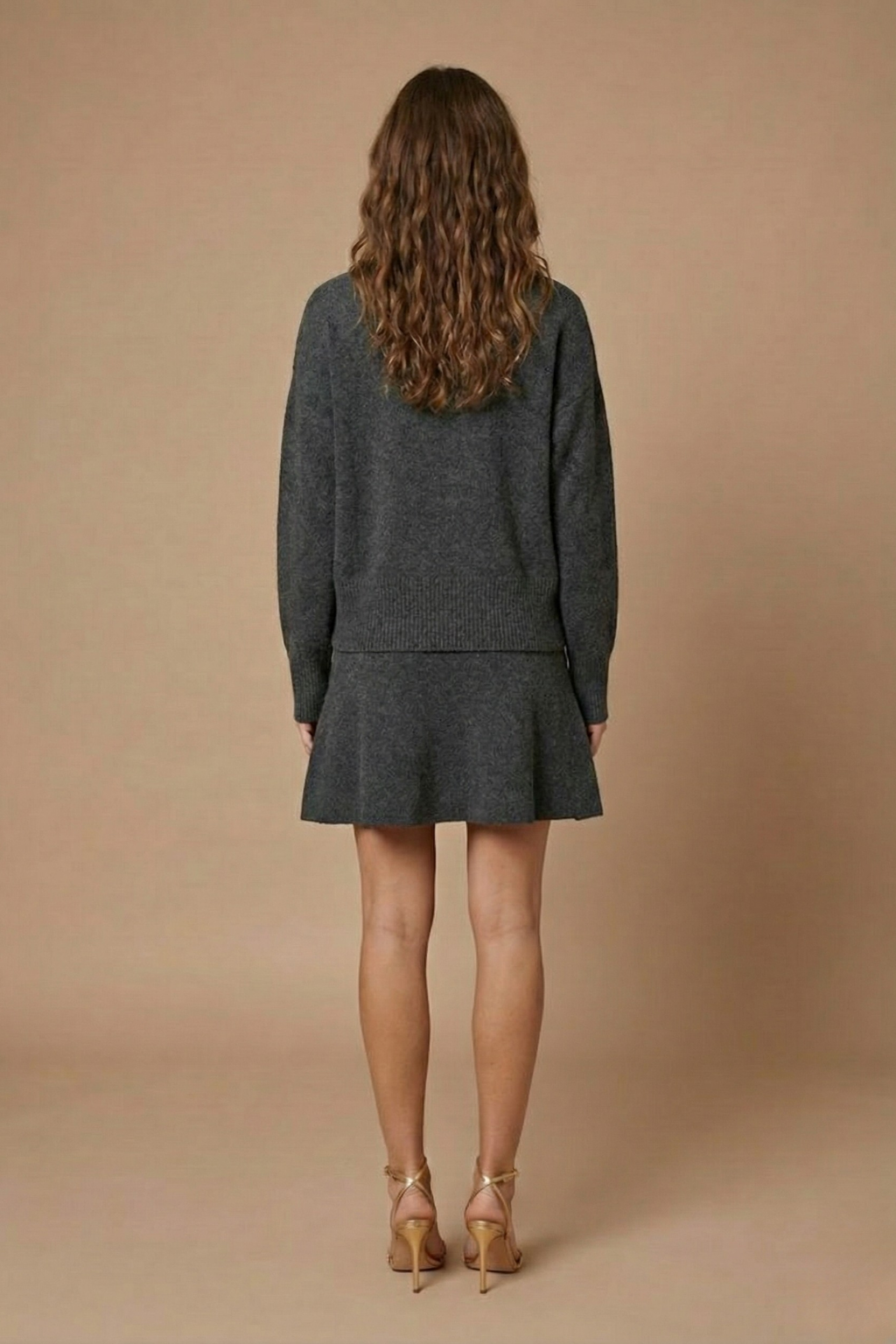 MEWE | Two-Piece Knit Set with Sweater and Mini Skirt