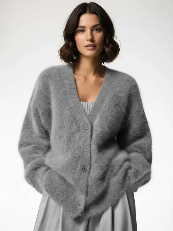 MEWE | V-Neck Button-Down Cardigan with Long Sleeves Mewe London