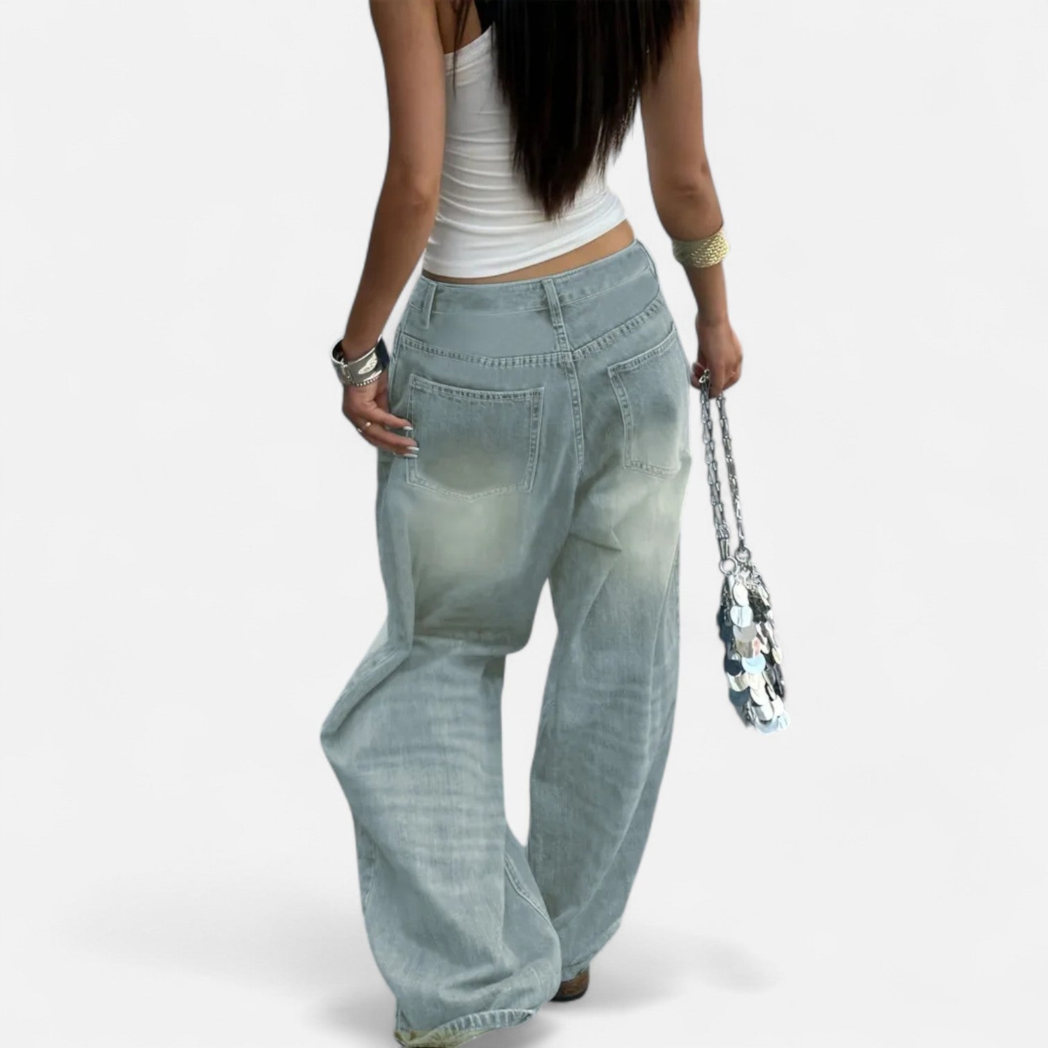 MEWE | Vintage Wash Straight-Leg Jeans with Loose Fit Mewe London