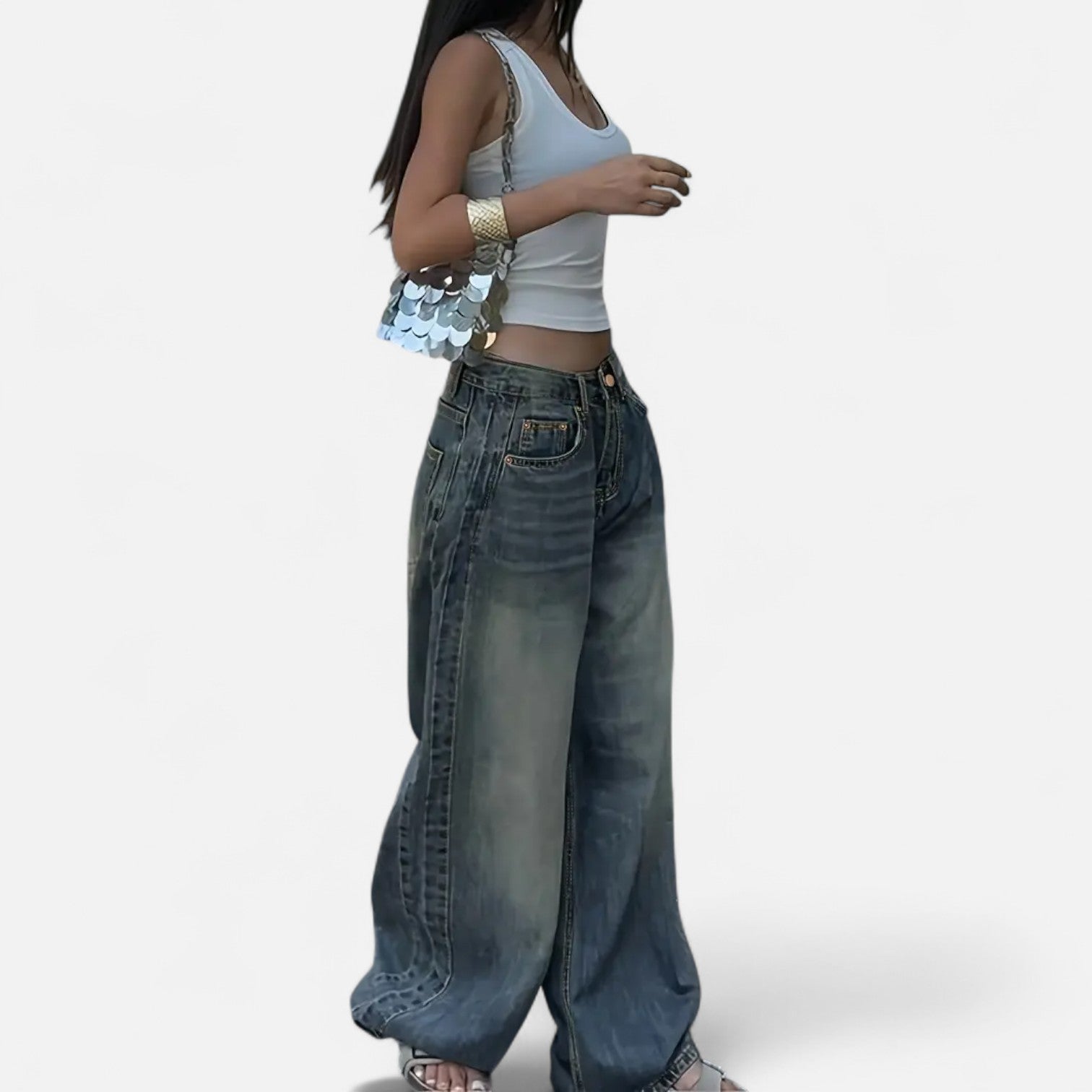 MEWE | Vintage Wash Straight-Leg Jeans with Loose Fit Mewe London