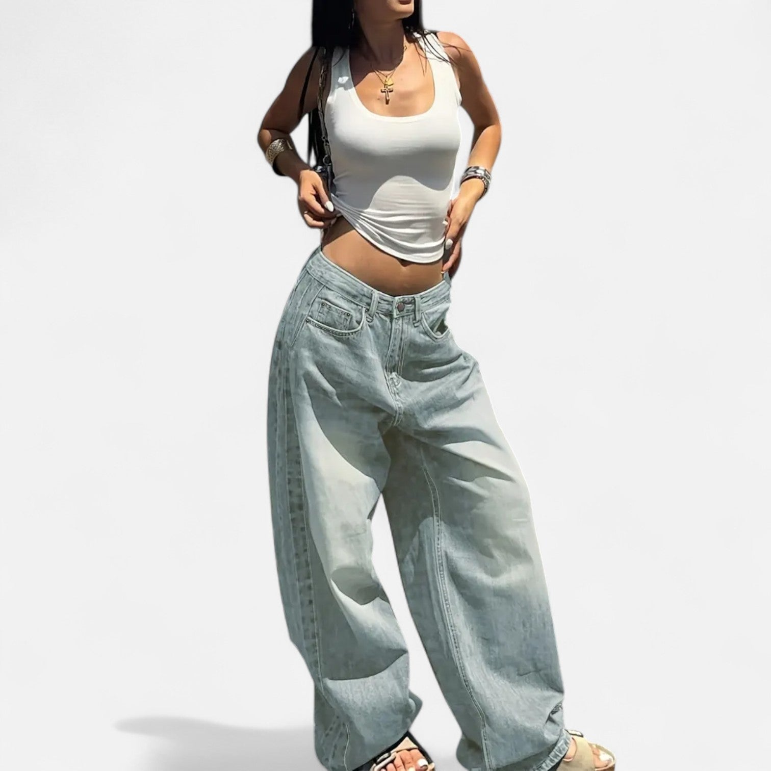 MEWE | Vintage Wash Straight-Leg Jeans with Loose Fit Mewe London