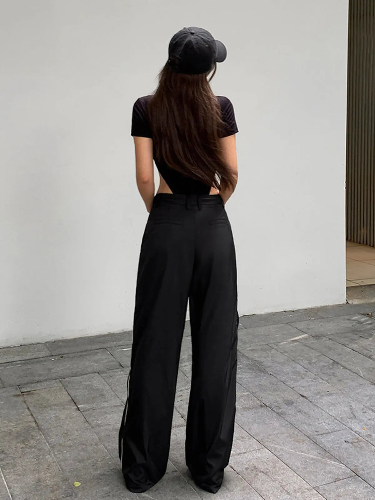 MEWE | Wide Leg Parachute Trousers with Drawstring Waist Mewe London