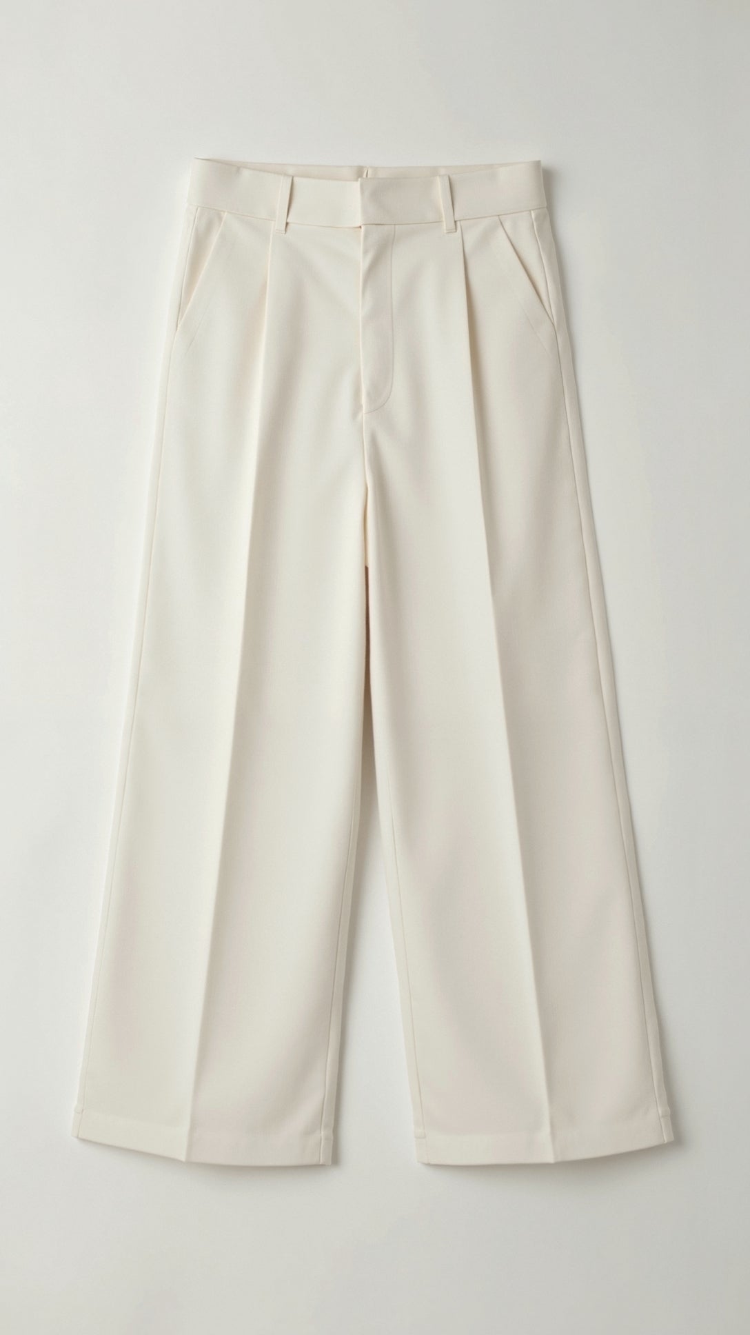 MEWE | Wide-Leg Trousers with High Waist and Front Pleats