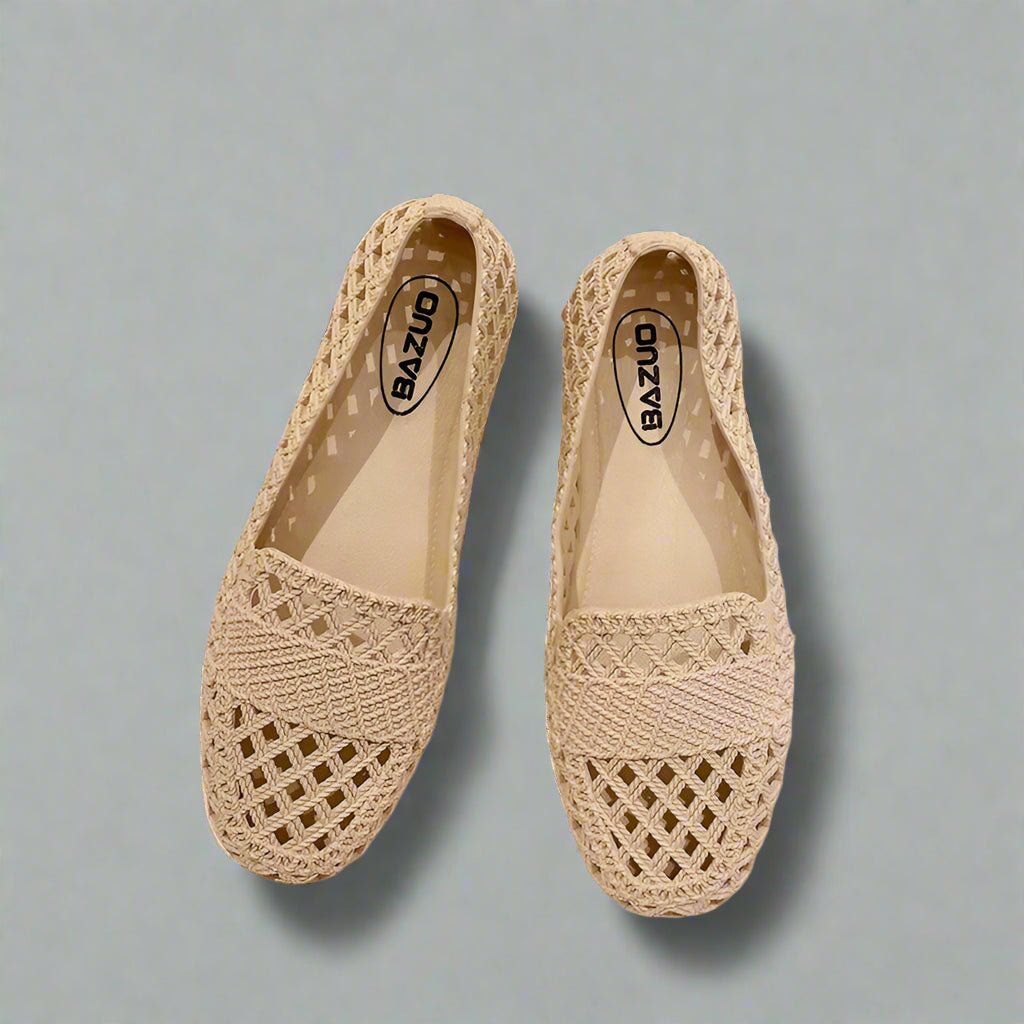 MEWE | Woven Slip On Flats Closed Toe Mewe London