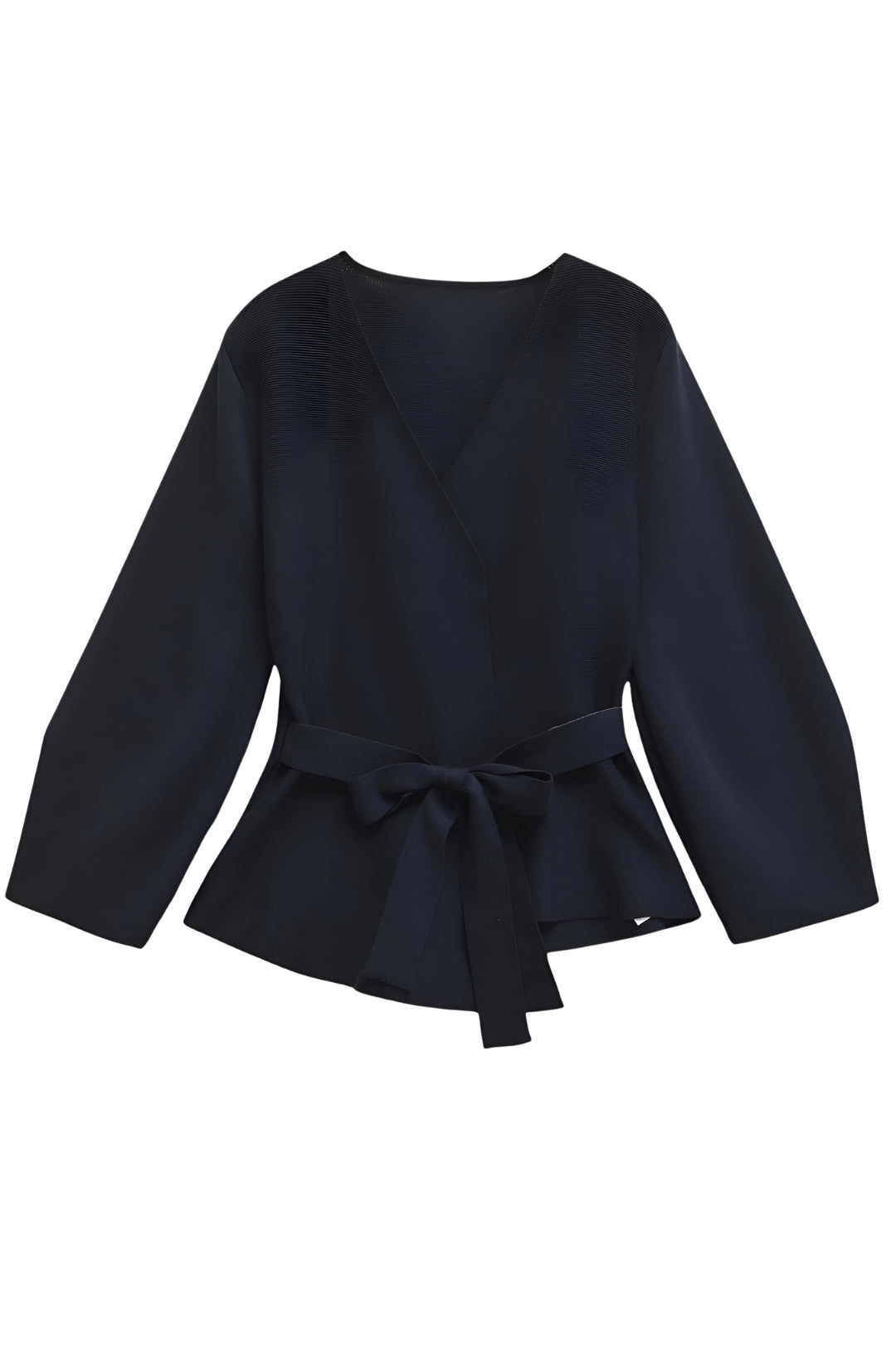 MEWE | Wrap Blouse with Tie Waist and Long Sleeves Mewe London
