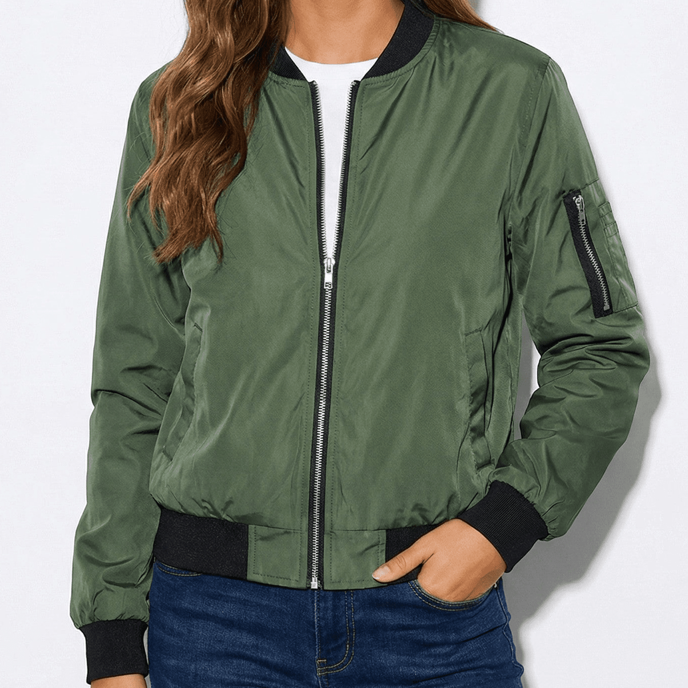 MEWE | Zip-Front Bomber Jacket with Ribbed Cuffs Mewe London