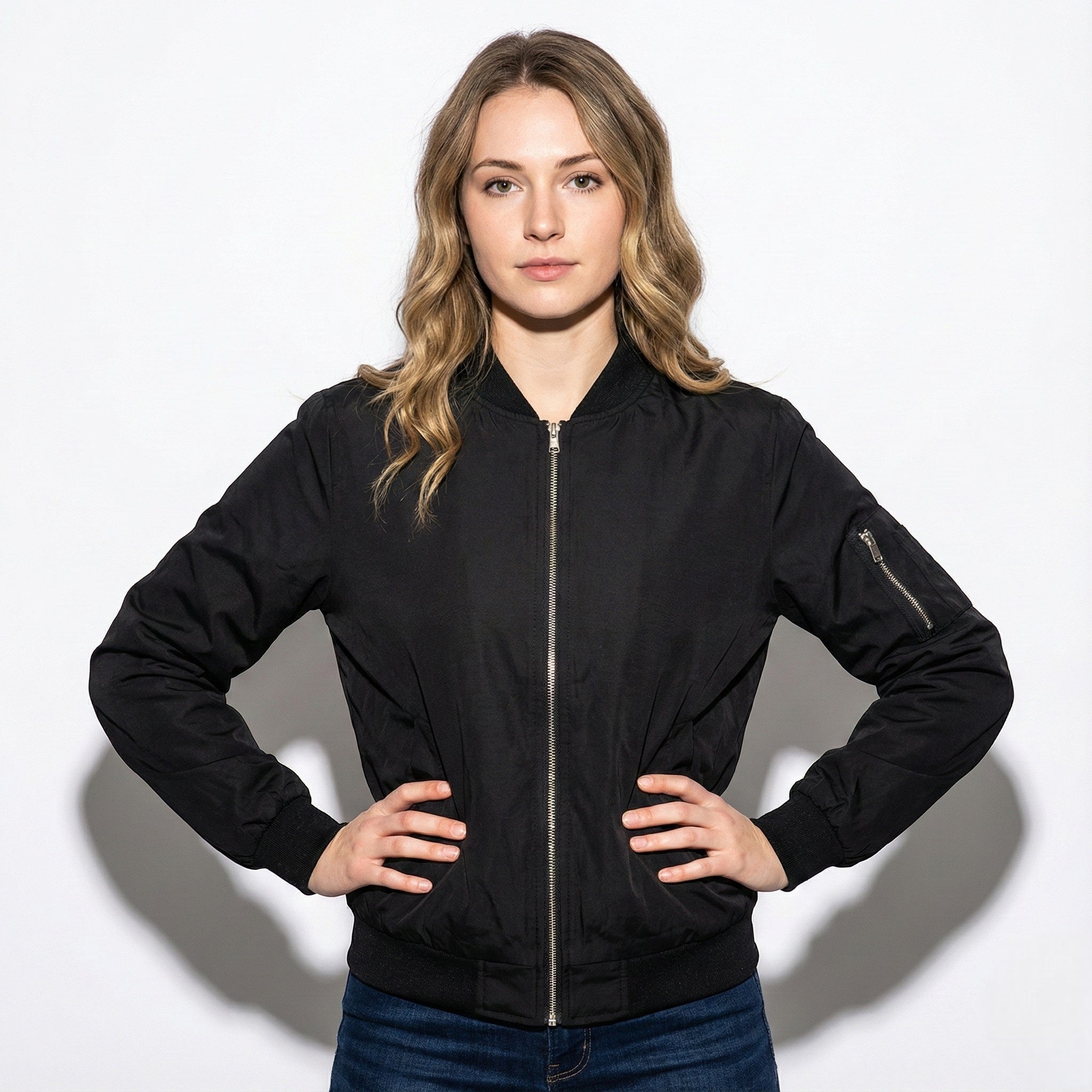 MEWE | Zip-Front Bomber Jacket with Ribbed Cuffs Mewe London
